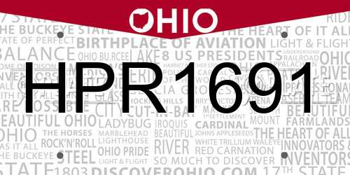 HPR1691 Ohio License Plate