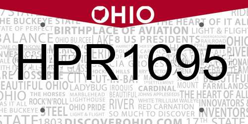 HPR1695 Ohio License Plate