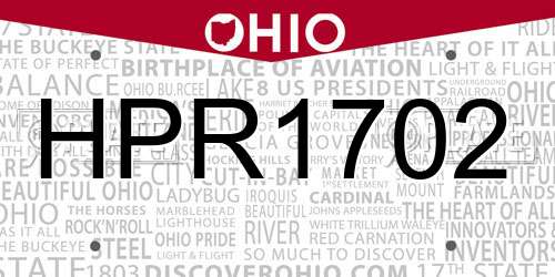 HPR1702 Ohio License Plate