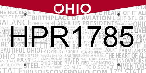 HPR1785 Ohio License Plate
