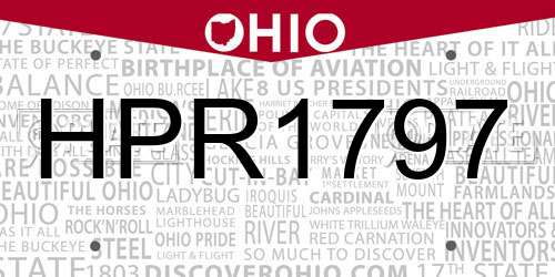 HPR1797 Ohio License Plate
