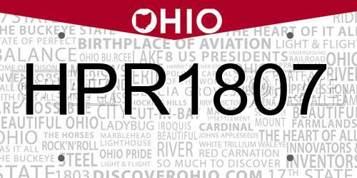 HPR1807 Ohio License Plate