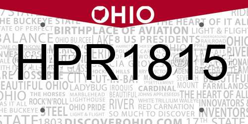 HPR1815 Ohio License Plate