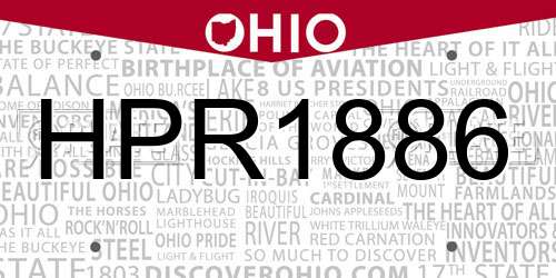 HPR1886 Ohio License Plate