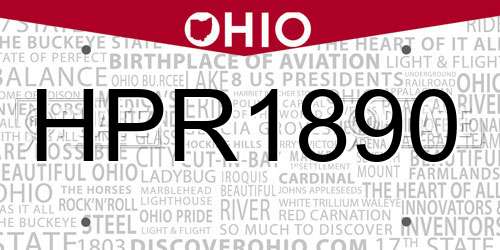 HPR1890 Ohio License Plate