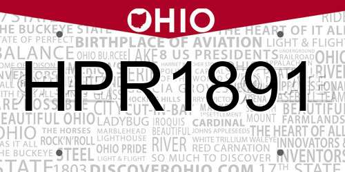 HPR1891 Ohio License Plate