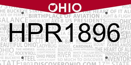 HPR1896 Ohio License Plate