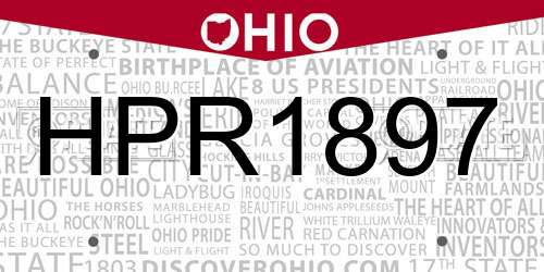 HPR1897 Ohio License Plate