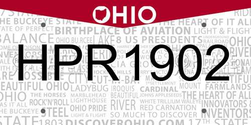 HPR1902 Ohio License Plate