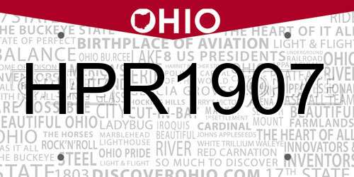 HPR1907 Ohio License Plate