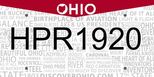 HPR1920 Ohio License Plate