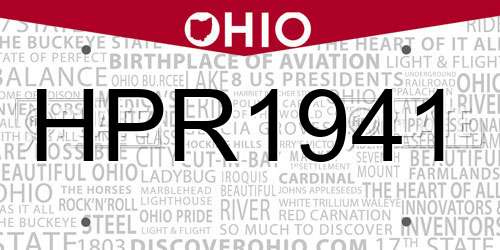 HPR1941 Ohio License Plate