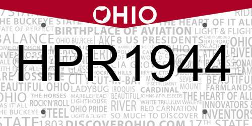 HPR1944 Ohio License Plate