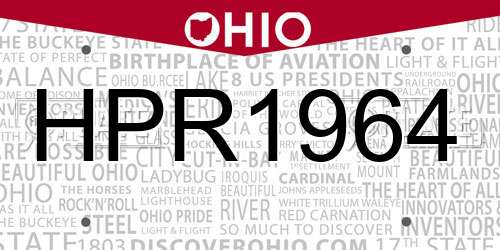 HPR1964 Ohio License Plate