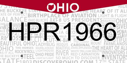 HPR1966 Ohio License Plate