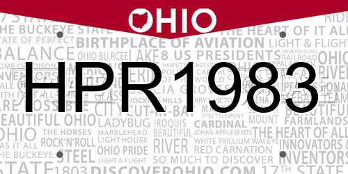 HPR1983 Ohio License Plate