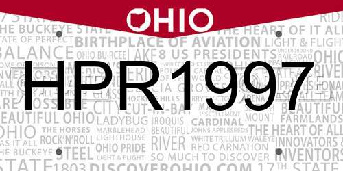 HPR1997 Ohio License Plate