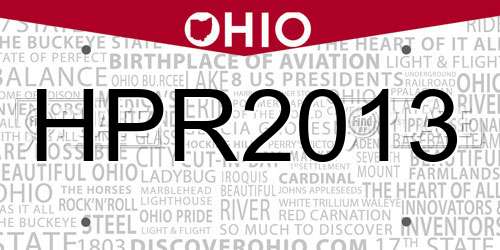 HPR2013 Ohio License Plate