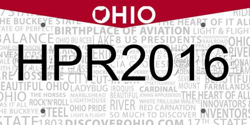 HPR2016 Ohio License Plate