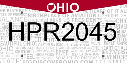HPR2045 Ohio License Plate