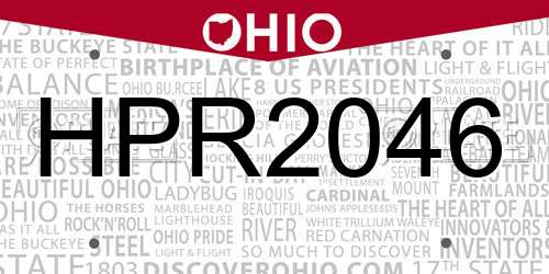 HPR2046 Ohio License Plate