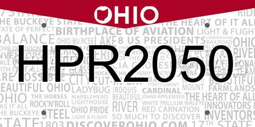HPR2050 Ohio License Plate
