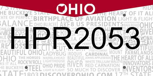 HPR2053 Ohio License Plate