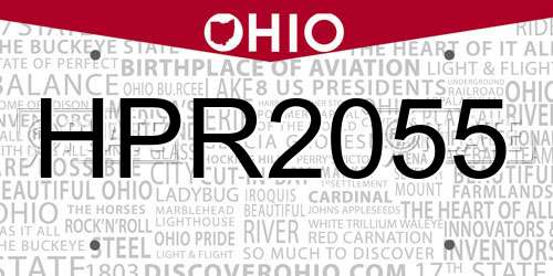 HPR2055 Ohio License Plate