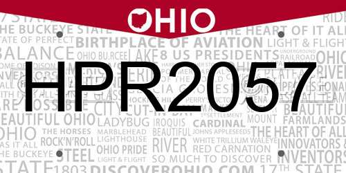 HPR2057 Ohio License Plate