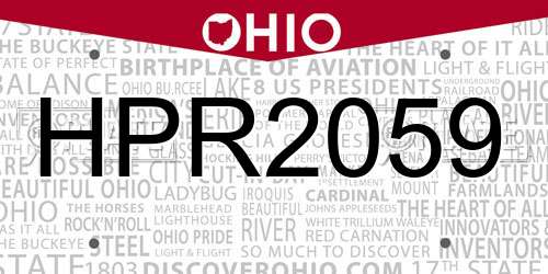HPR2059 Ohio License Plate