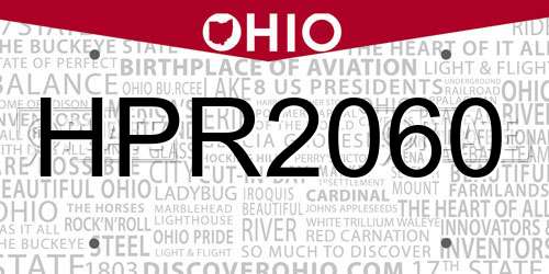 HPR2060 Ohio License Plate