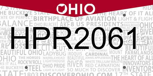 HPR2061 Ohio License Plate