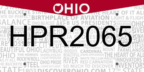 HPR2065 Ohio License Plate