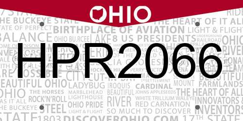 HPR2066 Ohio License Plate