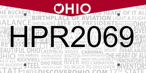 HPR2069 Ohio License Plate