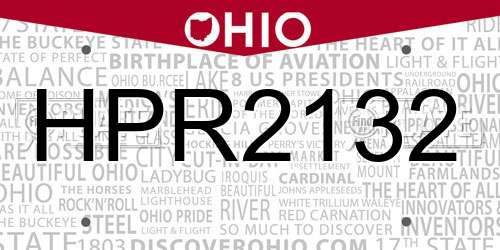 HPR2132 Ohio License Plate