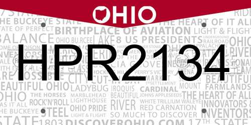 HPR2134 Ohio License Plate