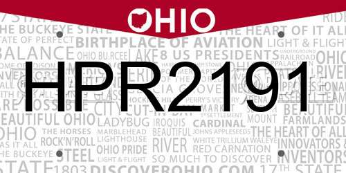 HPR2191 Ohio License Plate