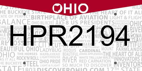 HPR2194 Ohio License Plate