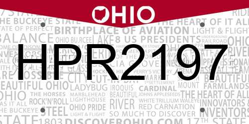 HPR2197 Ohio License Plate