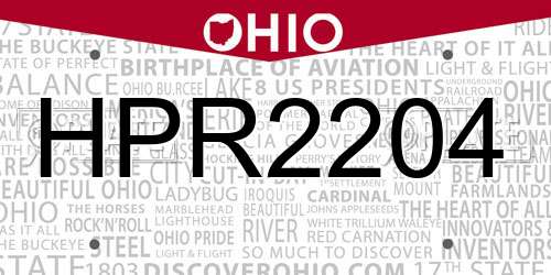 HPR2204 Ohio License Plate