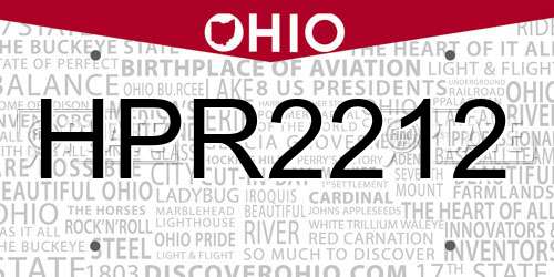 HPR2212 Ohio License Plate