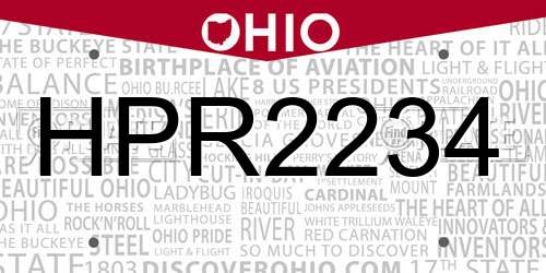 HPR2234 Ohio License Plate