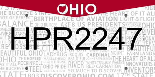 HPR2247 Ohio License Plate