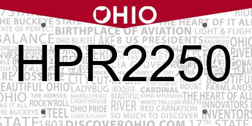 HPR2250 Ohio License Plate