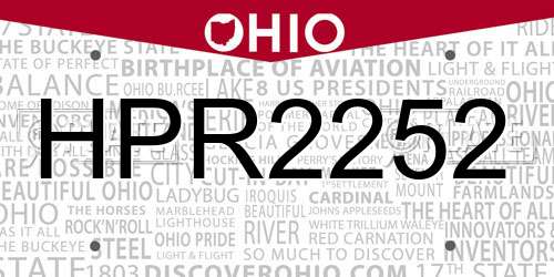 HPR2252 Ohio License Plate