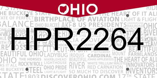 HPR2264 Ohio License Plate