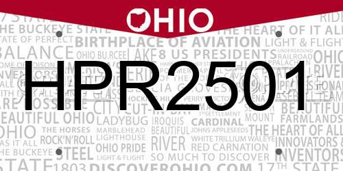 HPR2501 Ohio License Plate