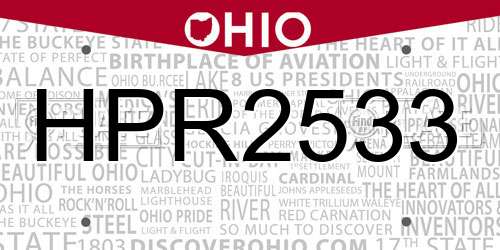 HPR2533 Ohio License Plate