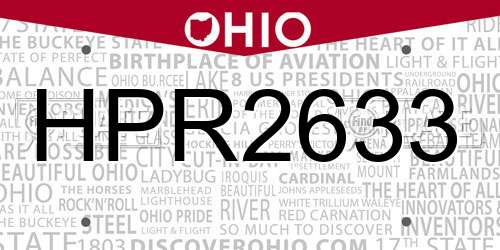 HPR2633 Ohio License Plate